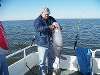 MIKE WITH THE  BIGGEST OF 21 FISH FOR THE DAY AT 38 POUNDS.  THIS FISH WAS  ONE OF 5 FISH RELEASED TODAY.  1-31-09