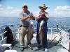 DON AND CHARLIE PROVE THAT YOU CAN STILL CATCH FISH ON FULL MOON WITH NO WIND.  9-15-08