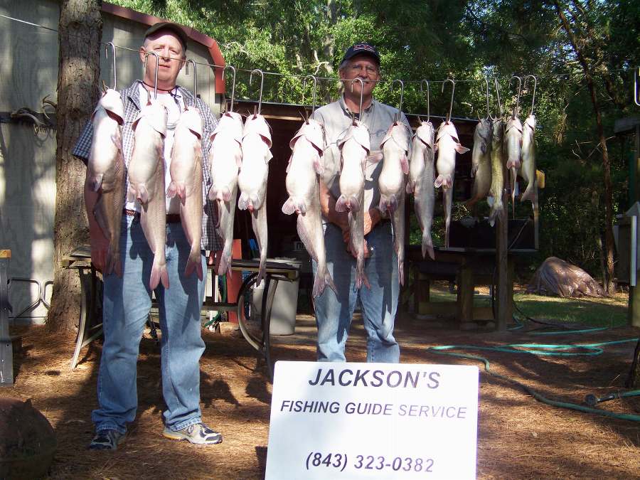 Larry and Mike battled 25mph. winds and still caught a good mess of cats!  5-9-08