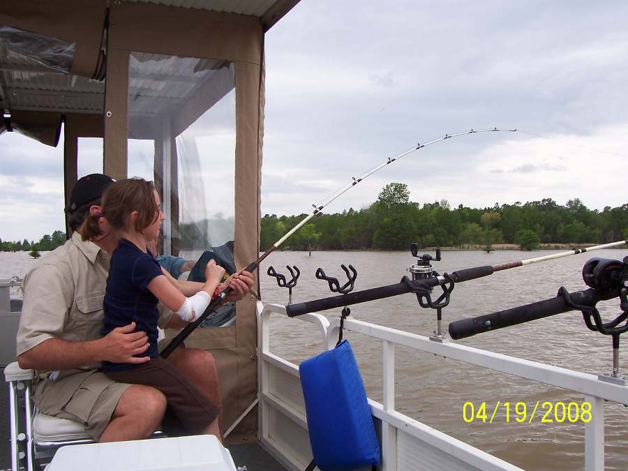 JOHN HELPING HIS DAUGHTER LAND ANOTHER ONE.
4-19-08
