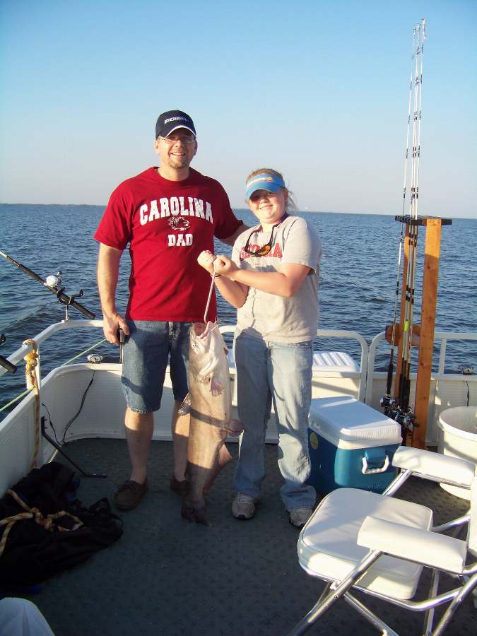LEAH WITH THE FIRST OF 3 20LB.+ FISH OF THE EVENING! ALL FISH RELEASED ALIVE! 6-18-08 
ALL 